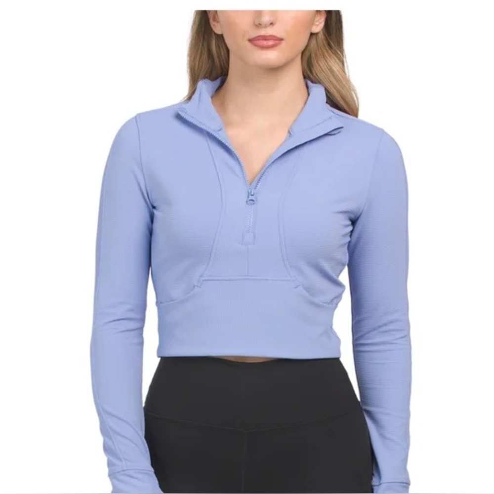 Vortex Rib Academy Half Zip Jacket In Persian Jewel